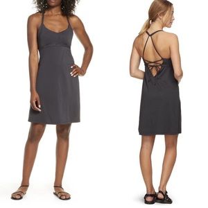 Patagonia Gray Sundown Sally A-Line Tie Back Jersey Dress Size small